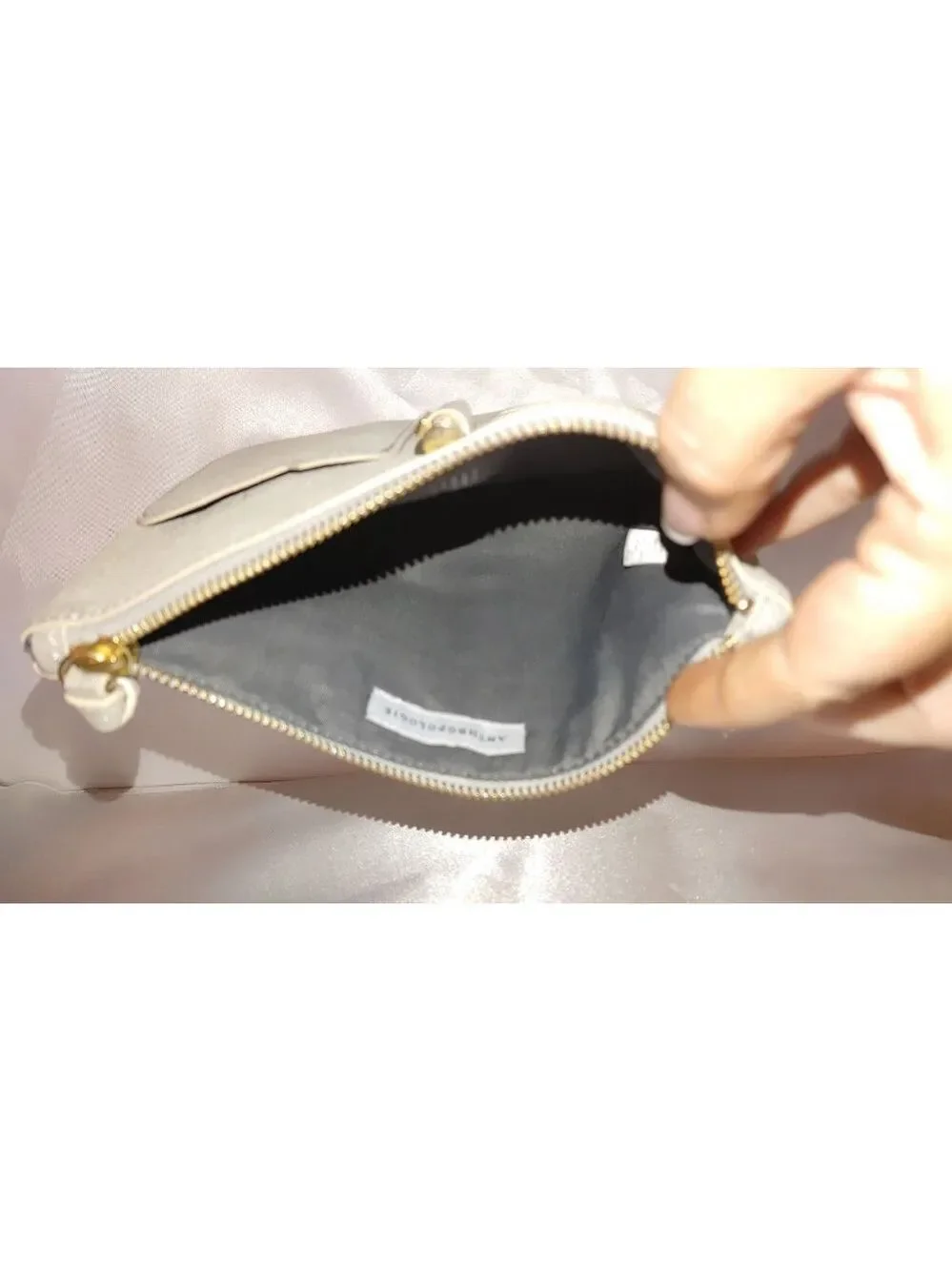 Anthropologie Pockets Metallic Organizer Pouch